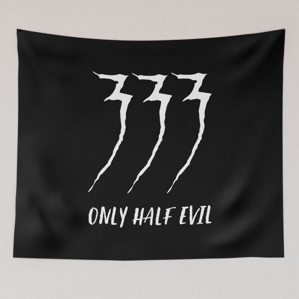 Item preview, 333 Only Half Evil (White) designed and sold by STUDIO-72.