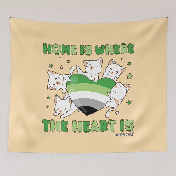 Item preview, Home Is Where The Heart Is - Aromantic Design designed and sold by outandworn.
