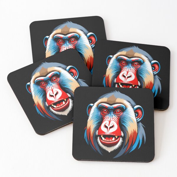 Item preview, Vibrant Mandrill Monkey Face - Colorful Street Art designed and sold by DesignsByDessie.
