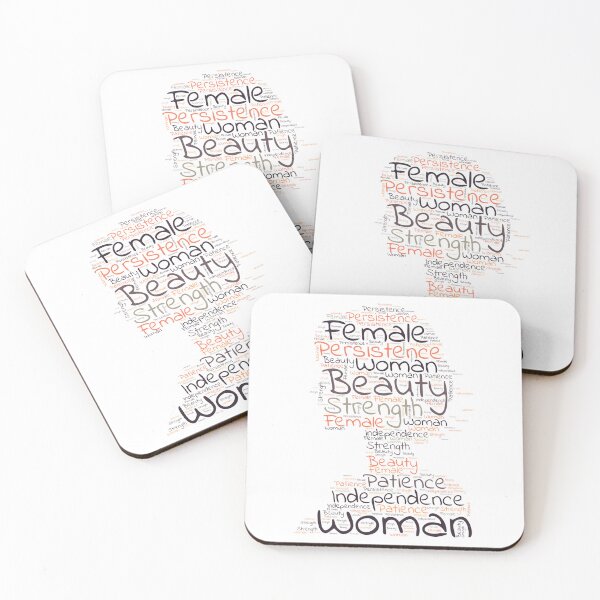 Item preview, Female Strength Word Art – Woman Empowerment Typography Silhouette designed and sold by dkza.