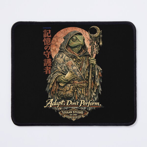 Item preview, The Last Chameleon Archivist - Japanese Monk Chameleon Art, Desert Nomad Memories, Adapt Don't Perform Aesthetic Graphic, Vintage Surreal Reptile Warrior, Minimalist Zen Folklore designed and sold by Vivaan Studio.