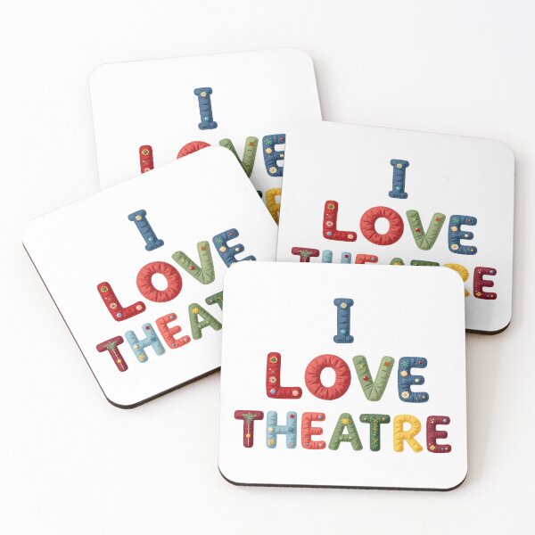 Item preview, I LOVE THEATRE - IN COLORFUL FAUX LETTERING designed and sold by AlexOBrienArt.