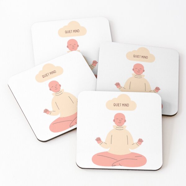 Item preview, Quiet Mind – Calm Meditation Aesthetic Illustration designed and sold by CHILLORA.