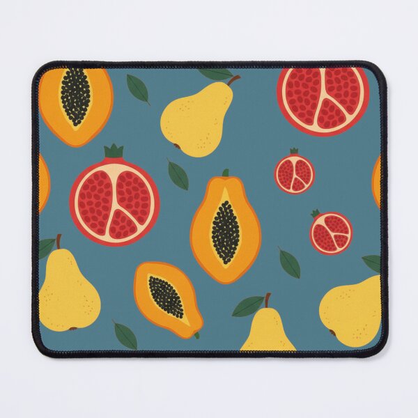 Item preview, Tropical Fruit Pattern – Teal Blue Kitchen Decor Illustration designed and sold by Aloloco.