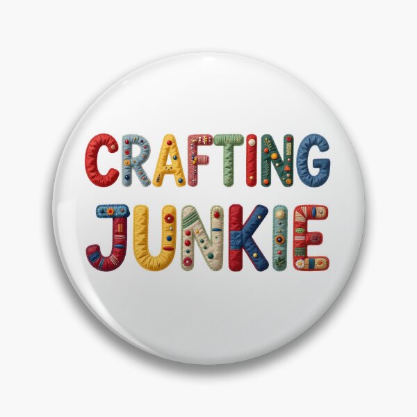 Item preview, CRAFTING JUNKIE - IN COLORFUL FAUX LETTERING designed and sold by AlexOBrienArt.