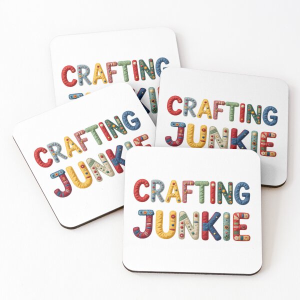Item preview, CRAFTING JUNKIE - IN COLORFUL FAUX LETTERING designed and sold by AlexOBrienArt.