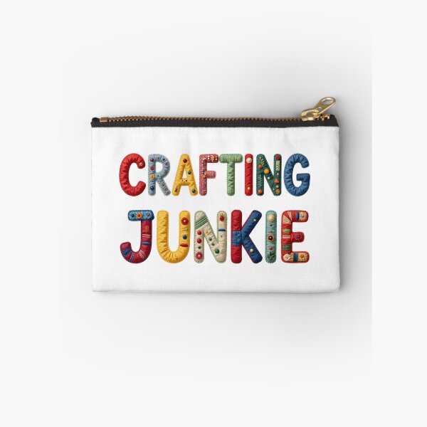 Item preview, CRAFTING JUNKIE - IN COLORFUL FAUX LETTERING designed and sold by AlexOBrienArt.