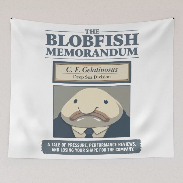 Item preview, Blobfish Memorandum Deep Sea Office Satire designed and sold by WildlifeInc.