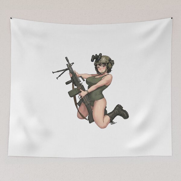 Item preview, Machine Gun Girl designed and sold by RAWLIFEGRAPHIC.
