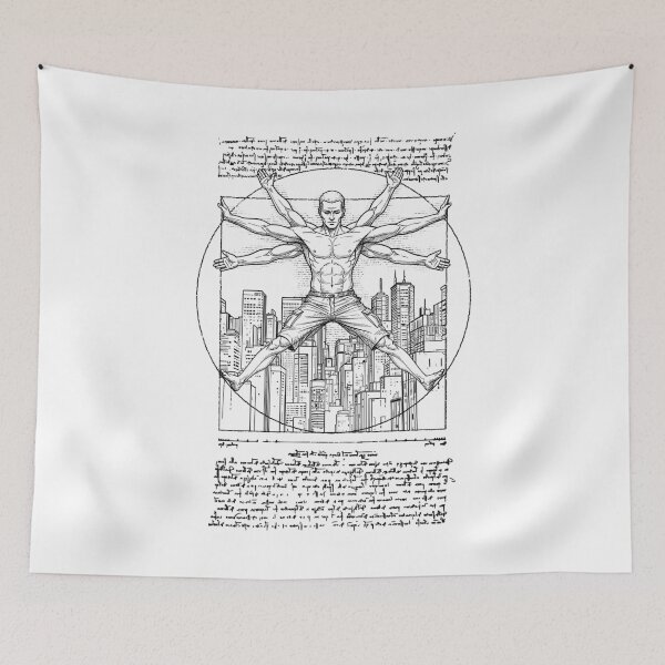 Item preview, Parkour Traceur Urban Funny Vitruvian Man Leonardo Da Vinci designed and sold by GrandeDuc.
