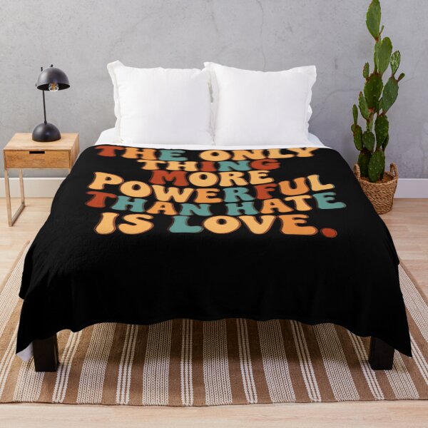 Item preview, The Only Thing More Powerful Than Hate Is Love Retro Warm Tone Statement designed and sold by SkeletonsDanger.