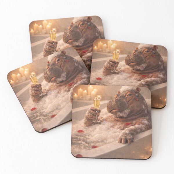 Item preview, Naughty Bubble Baron – Hippo Bubble Bath Spa Portrait designed and sold by iMIGHTwearTHAT.