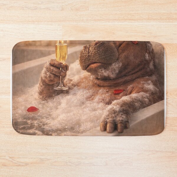 Item preview, Naughty Bubble Baron – Hippo Bubble Bath Spa Portrait designed and sold by iMIGHTwearTHAT.