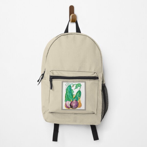 Item preview, Onions and Cukes - watercolor illustration designed and sold by Annie Mason Art.