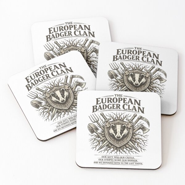 Item preview, European Badger Clan Heraldic Crest designed and sold by WildlifeInc.