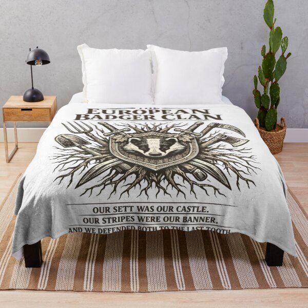 Item preview, European Badger Clan Heraldic Crest designed and sold by WildlifeInc.