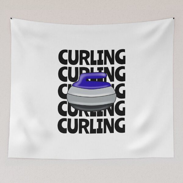 Item preview, Blue Curling Stone Typography designed and sold by Sartoris Art.