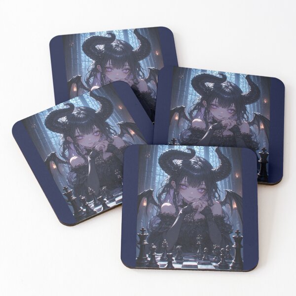 Item preview, Demon girl and chess - Dark fantasy designed and sold by ArtsJulian.