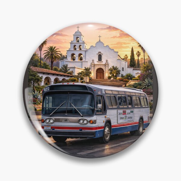 Item preview, San Diego Transit GM new look at the Mission San Diego de Alcalá. designed and sold by StopRequest.