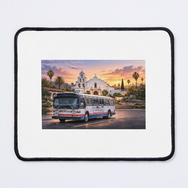 Item preview, San Diego Transit GM new look at the Mission San Diego de Alcalá. designed and sold by StopRequest.