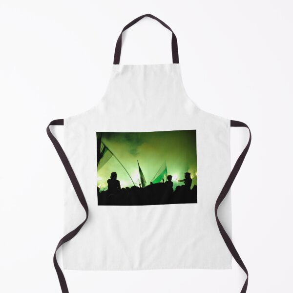 Item preview, Nighttime Celebration With Green Smoke, Flags and Silhouetted Fans Cheering in Crowd designed and sold by Nmallia.