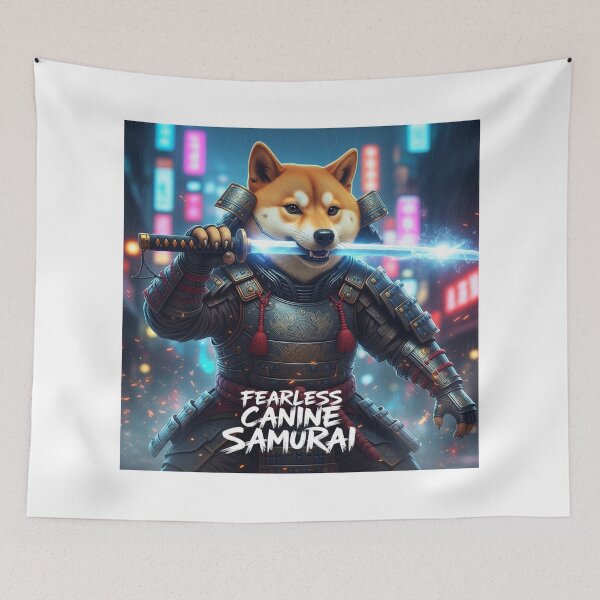 Item preview, Fearless Canine Samurai designed and sold by PetJoyPrintsCO.