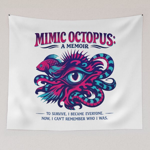 Item preview, Mimic Octopus Identity Crisis Psychedelic Art designed and sold by WildlifeInc.