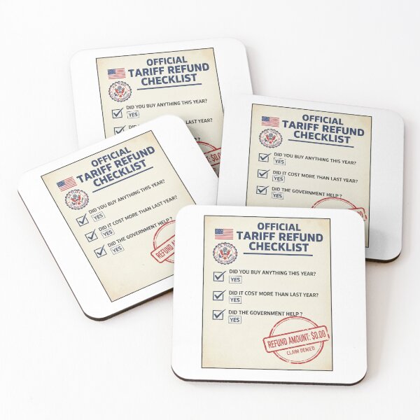 Item preview, Official Tariff Refund Checklist - Funny Political Satire T-Shirt designed and sold by CivicRoastCo.