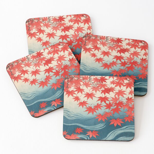 Item preview, Autumn Momiji River – Traditional Japanese Ukiyo-e Maple Landscape designed and sold by Ink Dynasty.