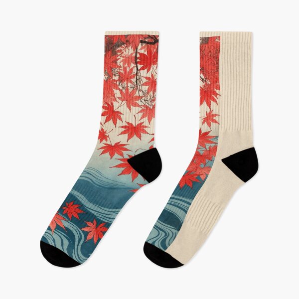 Item preview, Autumn Momiji River – Traditional Japanese Ukiyo-e Maple Landscape designed and sold by Ink Dynasty.