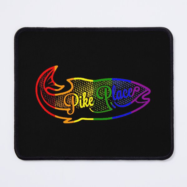 Item preview, Rainbow Pike Place Fish - Retro Stamp designed and sold by YonderAndBeyond.
