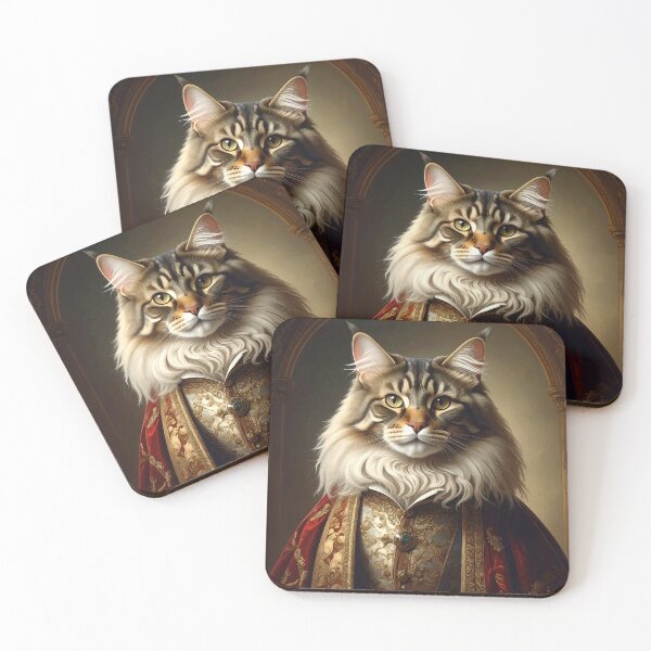 Item preview, Royal Maine Coon Renaissance Portrait designed and sold by Rutvain.