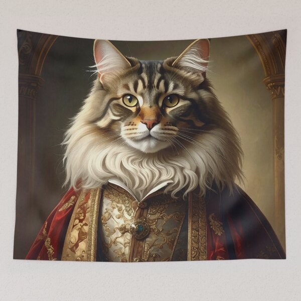 Item preview, Royal Maine Coon Renaissance Portrait designed and sold by Rutvain.