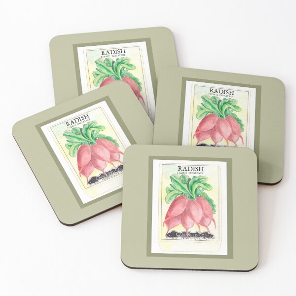 Item preview, Radish Seed Pack - watercolor reproduction designed and sold by Annie Mason Art.