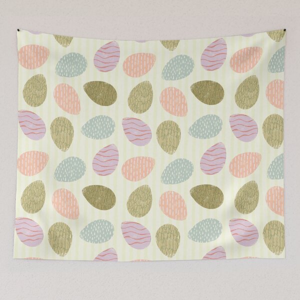Item preview, Pastel Textured Easter Egg Pattern - Retro Spring Design designed and sold by Christina_Denton.