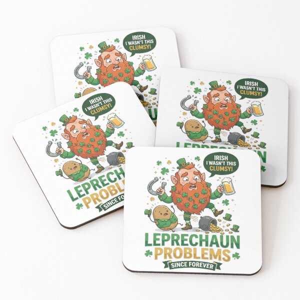 Item preview, Irish I Wasn't This Clumsy Funny St Patricks Day Leprechaun designed and sold by KERK Art and Design.