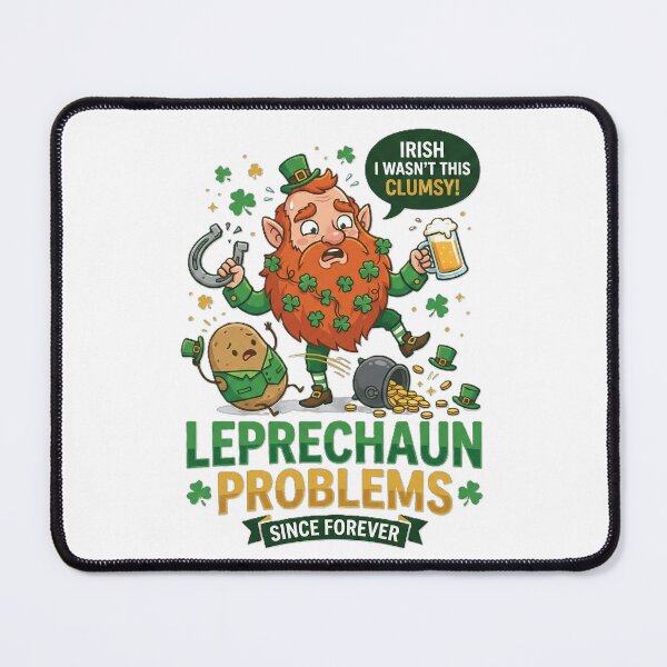 Item preview, Irish I Wasn't This Clumsy Funny St Patricks Day Leprechaun designed and sold by KERK Art and Design.