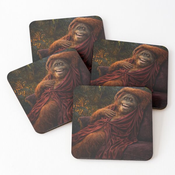 Item preview, Greenhouse Glamour – Awkward Orangutan Portrait designed and sold by iMIGHTwearTHAT.