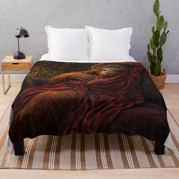 Item preview, Greenhouse Glamour – Awkward Orangutan Portrait designed and sold by iMIGHTwearTHAT.