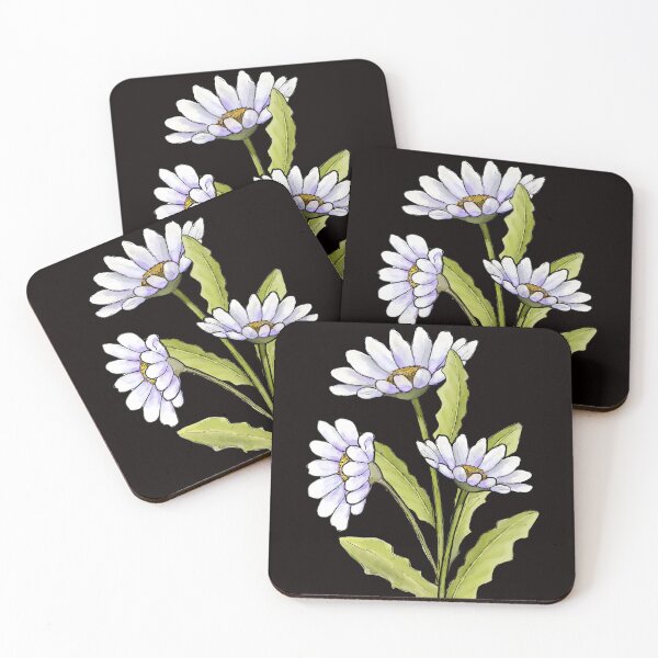 Item preview, Three Daisy Flowers, Drawing of Daisies designed and sold by JoyfulWhimsy.