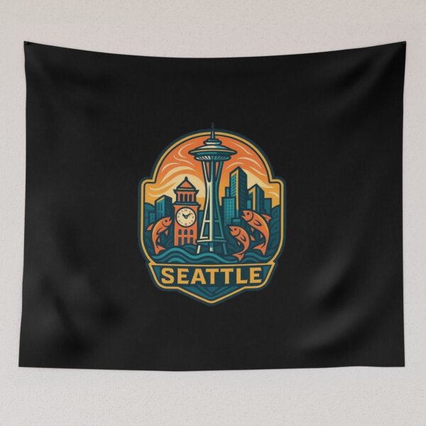 Item preview, Seattle – Travel & Tourism Guide | Space Needle, Pike Place Market, Waterfront, Museums, Parks & Top Attractions designed and sold by Typologystudios.