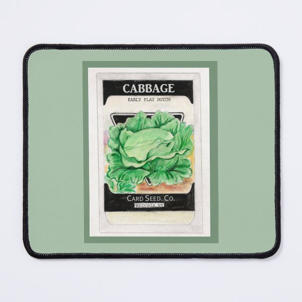 Item preview, Cabbage Seed Pack - watercolor reproduction designed and sold by Annie Mason Art.