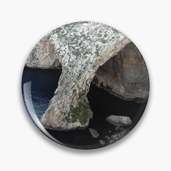 Item preview, Sea Cave Arch On Limestone Cliff Over Deep Blue Mediterranean Sea Coastline With Rocky Shore designed and sold by Nmallia.