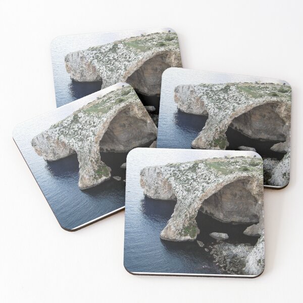 Item preview, Sea Cave Arch On Limestone Cliff Over Deep Blue Mediterranean Sea Coastline With Rocky Shore designed and sold by Nmallia.