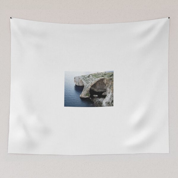 Item preview, Sea Cave Arch On Limestone Cliff Over Deep Blue Mediterranean Sea Coastline With Rocky Shore designed and sold by Nmallia.
