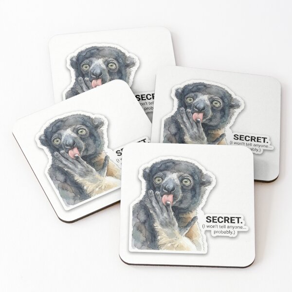 Item preview, Funny Secretive Monkey Watercolor designed and sold by DailyDoseOfOops.