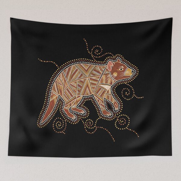Item preview, Psychedelic Sarcophilus: Vibrant Tasmanian Devil Wild Art Print designed and sold by FreiherrPK.