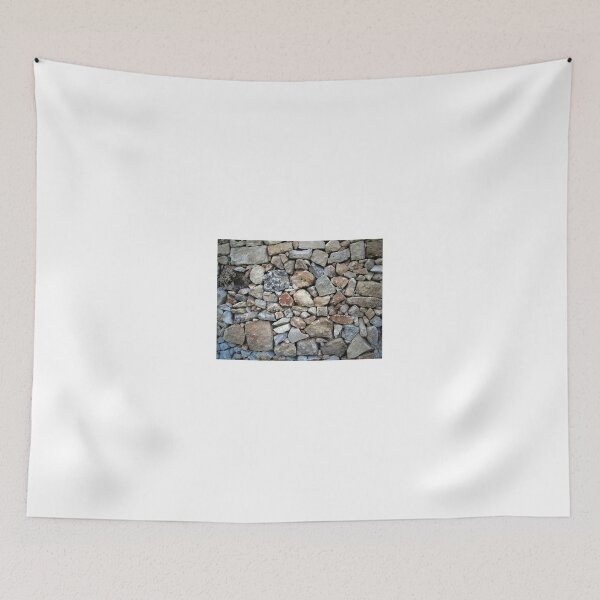 Item preview, Close-Up Of Dry Stone Wall Texture With Irregular Limestone Rocks And Rustic Masonry Pattern designed and sold by Nmallia.