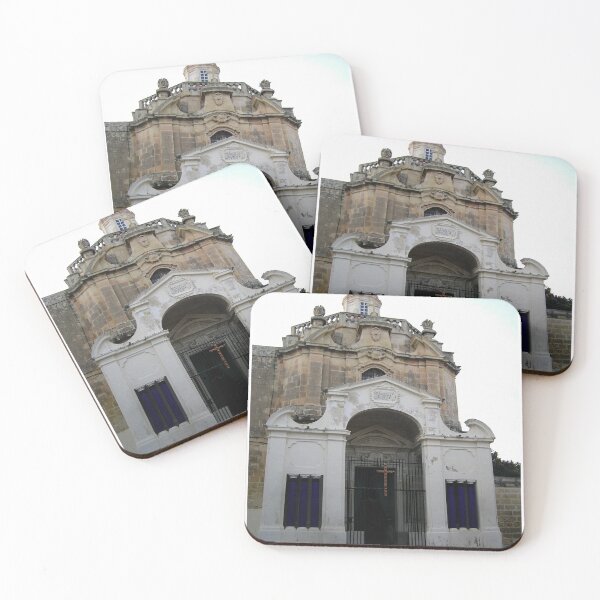 Item preview, Historic Chapel Entrance With Cross and Candles, Baroque Church Architecture and Religious Atmosphere designed and sold by Nmallia.