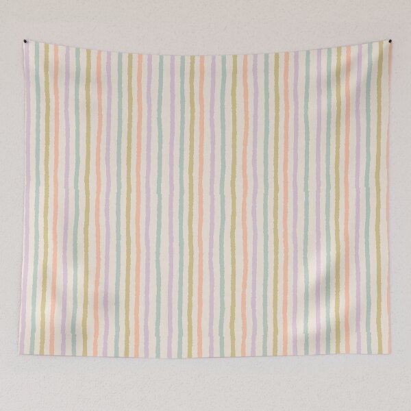 Item preview, Soft Pastel Wavy Stripe Pattern – Retro Spring Lines designed and sold by Christina_Denton.